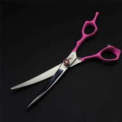 Pet Grooming Scissors Upscale Cat Dog 4 Pcs Set Pink Paint Handle Professional Trimmer Kit Premium 7.0 Inch 6CR Steel Beauticians Straight Cutting & Thinning & Curved Shears Combs -Dog Supply Store 312kZkrlSpL