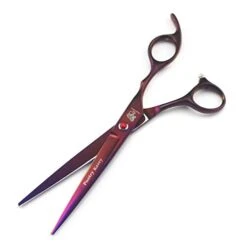 Purple Pet Cat Dog Grooming Scissors Set 5 Pieces Stainless Steel Professional Pet Trimmer Kit - 7.0 Inch Straight Cutting Scissors, Thinning Shears, Curved Scissors, Grooming Combs 12 Purple Pet Cat Dog Grooming Scissors Set 5 Pieces Stainless Steel Professional Pet Trimmer Kit - 7.0 Inch Straight Cutting Scissors, Thinning Shears, Curved Scissors, Grooming Combs -Dog Supply Store 313tVZ5kOpL