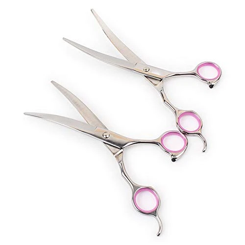 BITWIT Kitchen Baking, Pet Grooming Scissors Stainless Steel Grooming Hair Cutting Accessories Dog Hair Scissors Up And Down Bending Scissors 6 BITWIT Kitchen Baking, Pet Grooming Scissors Stainless Steel Grooming Hair Cutting Accessories Dog Hair Scissors Up And Down Bending Scissors - Image 4