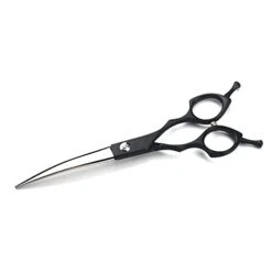 BITWIT Kitchen Baking, High-end Pet Grooming Scissors Color Grooming Scissors Small Mouth Finishing Scissors Up And Down Double Use (Color : Black Curved)