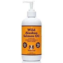 Natural Dog Company Wild Alaskan Salmon Oil For Dogs (16oz) Skin & Coat Supplement For Dogs, Dog Oil For Food With Essential Fatty Acids, Fish Oil Pump For Dogs, Salmon Oil For Puppies, Omega 3 Fish Oil For Dogs, Wild Fish Oil