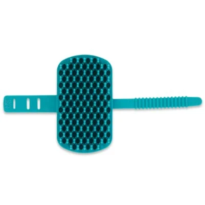 Messy Mutts Reversible Silicone Dual Sided Pet Grooming Brush | Gentle Massage, Brush, Bath And Dog Hair Removal Mitt | One Size Fits All | Blue 4 Messy Mutts Reversible Silicone Dual Sided Pet Grooming Brush | Gentle Massage, Brush, Bath And Dog Hair Removal Mitt | One Size Fits All | Blue - Image 2