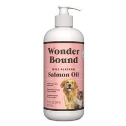 Amazon Brand - Wonder Bound Wild Alaskan Salmon Oil For Dogs & Cats, 16oz