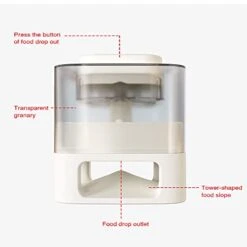 HANAMYA Dog Food/Treats Dispensing Container Toy | Interactive Pet Toy | Slower Feeder With Press Button, White -Dog Supply Store 31FkPmrEEkS