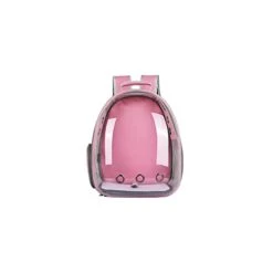 LEFEDA Cat Bag Outdoor Pet Shoulder Bag Carriers Backpack Breathable Portable Travel Transparent Bag For Small Dogs Cats Pet Backpack Carrier (Color : Pink)