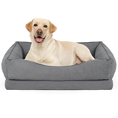 Dog Bed, Orthopedic Bolster Dog Beds For Extra Large Dogs. Egg Crate Foam Sofa With Removable Washable Bed Cover, Nonskid Bottom Couch, Pet Beds For Large&Extra Large Extra Large Size: 42"*32.5" 3 Dog Bed, Orthopedic Bolster Dog Beds For Extra Large Dogs. Egg Crate Foam Sofa With Removable Washable Bed Cover, Nonskid Bottom Couch, Pet Beds For Large&Extra Large Extra Large Size: 42"*32.5"