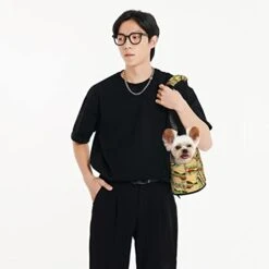 Small Dog, Cat, Puppy, Kitten Purse Carrier, Breathable Pet Travel Handbag Compatible With Hamburger Junk Food, Multifunctional Pet Carrier Bag For Shopping/Walking/Travel -Dog Supply Store 31JW9Q58JcL