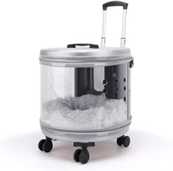 LEFEDA Cat Carrier Pet Trolley Case Dog Travel Transport Bag Transparent Wide View Handbag Outing Portable Backpack Bubble Box Pet Backpack Carrier (Color : Pink) -Dog Supply Store 31K2JCgDy6L. AC 1