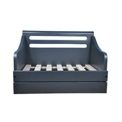 Iconic Pet Sassy Paws Multipurpose Wooden Pet Bed With Feeder For Dogs & Cats -Dog Supply Store 31KJUYe2QYL