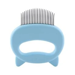 YangYan Pet Comb Pet Cat Grooming Massage Brush Shell Shaped Handle Cat Hair Remover Pet Grooming Massage Tool (Color : Black)