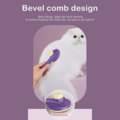 GENERIC Pet Comb Dog Comb Self Cleaning Comb Cat Comb To Remove Floating Hair Automatic Fading Comb Cleaning And Beauty Comb Pet Supplies For Dogs Clearance House (A, One Size) -Dog Supply Store 31RbGiSEJhL