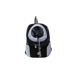 LEFEDA New Double Shoulder Portable Travel Backpack Outdoor Pet Dog Bag Pet Dog Front Bag Mesh Backpack Pet Backpack Carrier (Color : Black, Size : S)