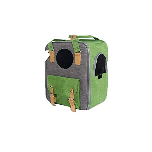 LEFEDA Fashion Portable Dog Cat Carrier Bag Japanese Outdoor Pet Double Shoulder Backpack For Small Dog Cat Breathable Mesh Travel Bag Pet Backpack Carrier (Color : Green) 3 LEFEDA Fashion Portable Dog Cat Carrier Bag Japanese Outdoor Pet Double Shoulder Backpack For Small Dog Cat Breathable Mesh Travel Bag Pet Backpack Carrier (Color : Green)