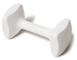 J&J Dog Supplies Obedience Retrieving Dumbbell With 3" Ends, 3 1/2" Wide Bit And 15/16" Diameter Bit, White, Large
