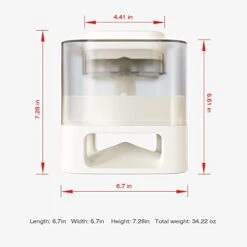 HANAMYA Dog Food/Treats Dispensing Container Toy | Interactive Pet Toy | Slower Feeder With Press Button, White -Dog Supply Store 31cFPg1IDAS