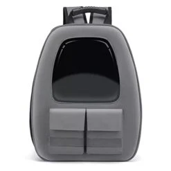 LEFEDA Reflective Cat Backpack Breathable Travel Pet Carrier Bag For Small Dog Cat Carring Transport With Safety Strap Pet Accessories Pet Backpack Carrier (Color : Gray)