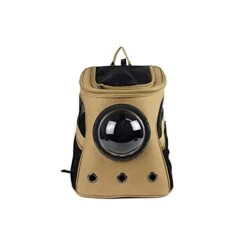JOZZY Pet Travel Bag Large Pet Backpack Portable Space Capsule Breathable Window Cat Carrier Dog Bag Pets Products Accessories Portable Travel Bags (Color : Gold)