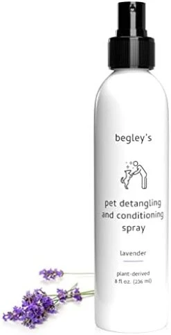 Begley's Natural Pet Detangling Spray - Premium Essential Oil Scented Detangler Spray For Dogs, Puppies & Cats - Dog Leave In Conditioner Spray - Dematting Spray For Dogs & Pets - 16 Oz, Baby Powder -Dog Supply Store 31vZWPz0e7L. AC