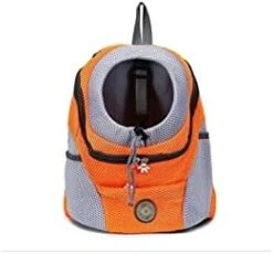 LEFEDA New Double Shoulder Portable Travel Backpack Outdoor Pet Dog Bag Pet Dog Front Bag Mesh Backpack Pet Backpack Carrier (Color : Black, Size : S) -Dog Supply Store 31yVIcUb51L. AC