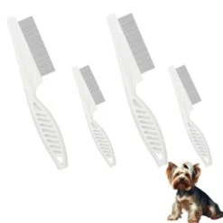Zentric Pet Comb, Multifunctional Pet Hair Comb Flea And Tear Stain Removal, Dog Lice Comb, Flea Brush For Cats, Fine-Toothed Flea Comb For Long & Short Hair Pet (2 Sets-White) 16 Zentric Pet Comb, Multifunctional Pet Hair Comb Flea And Tear Stain Removal, Dog Lice Comb, Flea Brush For Cats, Fine-Toothed Flea Comb For Long & Short Hair Pet (2 Sets-White) -Dog Supply Store 31zQlwdTZL