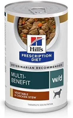 Hill's Prescription Diet W/d Multi-Benefit Digestive/Weight/Glucose/Urinary Management With Chicken Wet Dog Food, Veterinary Diet, 13 Oz. Cans, 12-Pack -Dog Supply Store 41 tUmc8 9L. AC