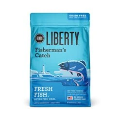 BIXBI Liberty Grain Free Dry Dog Food, Fisherman's Catch, 4 Lbs - Fresh Fish, No Fish Meal - Gently Steamed & Cooked - No Soy, Corn, Rice Or Wheat For Easy Digestion - USA Made