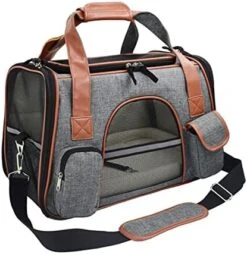 AYENCI Pet Backpack, Dog Carrier Travel Car Seat Pet Carriers Portable Backpack Breathable Cat Cage Breathable Small Dog Travel Bag (Color : Dark Grey, Size : 43x25x28cm) -Dog Supply Store 410oxdm25L. AC