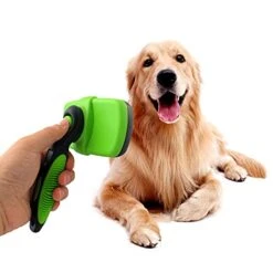 Self Cleaning Pet Slicker Brush Dogs Cats Grooming Brush Deshedding Tool For Cats Dogs With Short To Long Hair (Color : Green+Black) 9 Self Cleaning Pet Slicker Brush Dogs Cats Grooming Brush Deshedding Tool For Cats Dogs With Short To Long Hair (Color : Green+Black) -Dog Supply Store 411kx1hH1mL