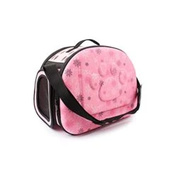 LEFEDA Portable Pet Breathable Shoulder Bag Handbag Space Cats Dogs Backpack Pet Bag Outdoor Folding Travel Shoulder Bag Cats Dogs Pet Backpack Carrier (Color : Pink)