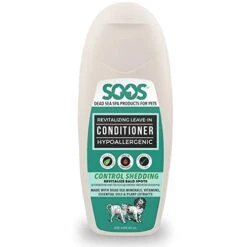 Soos Pets Pet Conditioner Natural Dead Sea Hypoaller-genic Revitalizing Leave-In Deeply Absorbing With Vitamins Essential Oils Natural Elements For Dogs And Cats - 1x Pet Conditioner (250ml / 8.45 Oz)