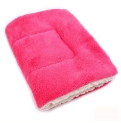 CoCocina Colorful Warm Dog Cat Blankets Pet Sleep Mat Pad Bed Cover Soft Flannel Blanket For Kitties Puppies And Other Small Animals-Rose Red-M
