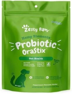 Zesty Paws OraStix For Dogs - Aller-Immune Sticks With Hemp Seed Turmeric EpiCor Pets Fish Oil Supports Immune Function Seasonal Allergies Skin Health Healthy Teeth Gum Blend 12oz -Dog Supply Store 413pu6NX2L. AC