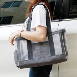 LEFEDA Comfort Breathable Pet Dog Sling Carrier Bag Large Capacity Puppy Cat Travel Carry Tote Portable Outdoor Handbag Backpack Pet Backpack Carrier (Color : Gray, Size : Small) -Dog Supply Store 414EkYSJ0lL