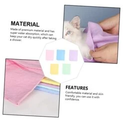 GLSTOY 10 Pcs Cat Bath Towel Rapid Drying Hair Towel Microfiber Towel Soft Towels Quick Dry Pet Towel Dog Hand Towels Dog Bath Towel Pet Cat Wiping Towel Shower Pet Towel Cat Bath Towel -Dog Supply Store 414XIUtwsmL