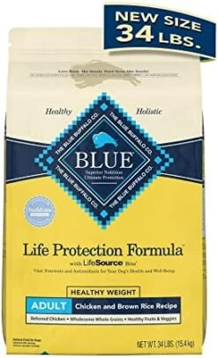 Blue Buffalo Life Protection Formula Natural Adult Healthy Weight Dry Dog Food, Chicken And Brown Rice 30-lb -Dog Supply Store 415ZrZKBfvL. AC