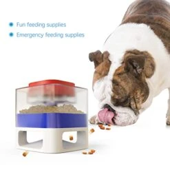 Monotre Dog Puzzle Feeder Toy With Button Interactive Mental Stimulation Food Dispenser, Improve Dog IQ Slow Feeding To Protect The Intestines, Suitable For Large, Medium And Small Dogs -Dog Supply Store 415c77LEkJL