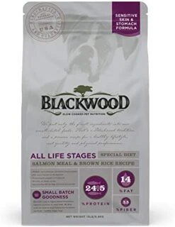 Blackwood Dog Food Made In USA Slow Cooked Dry Dog Food [Sensitive Skin And Stomach Dog Food To Solve Food Sensitivities Naturally], Catfish & Pearled Barley Recipe, 5 Lb. Bag -Dog Supply Store 415l1foK oL. AC