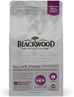 Blackwood Dog Food Made In USA Slow Cooked Dry Dog Food [Sensitive Skin And Stomach Dog Food To Solve Food Sensitivities Naturally], Catfish & Pearled Barley Recipe, 5 Lb. Bag -Dog Supply Store 416O76u8isL. AC