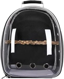 Pet Parrot Carrier Bird Travel Bag Backpack Space Capsule Transparent Backpack Breathable Parrot For Hiking (Gray) -Dog Supply Store 416R1nMrllS. AC