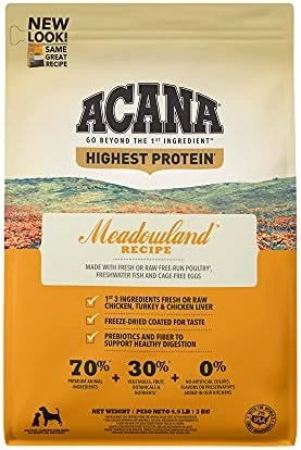 ACANA Highest Protein Dry Dog Food, Grasslands, Lamb And Duck Recipe, 4.5lb 9 ACANA Highest Protein Dry Dog Food, Grasslands, Lamb And Duck Recipe, 4.5lb - Image 7