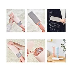YangYan Pet Hair Remover Dog Cat Hair Cleaning Brush Removing Dog Cat Hair From Furniture Carpets Clothing Self-Cleaning Lint (Color : White, Size : Free Size) -Dog Supply Store 4173tgTi6WL