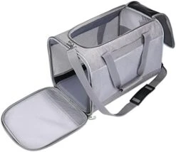 LEFEDA Soft Pet Carriers Portable Breathable Bag Cat Dog Carrier Bags Wear-Resistant Outgoing Travel Pets Handbag With Safety Zippers Pet Backpack Carrier (Color : Black) -Dog Supply Store 417fAu8J0 L. AC