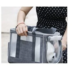 LEFEDA Comfort Breathable Pet Dog Sling Carrier Bag Large Capacity Puppy Cat Travel Carry Tote Portable Outdoor Handbag Backpack Pet Backpack Carrier (Color : Gray, Size : Small) -Dog Supply Store 417fGOuqGrL