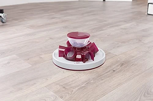 TRIXIE Pet Products Tunnel Self Feeder For Cats, Cranberry 4 TRIXIE Pet Products Tunnel Self Feeder For Cats, Cranberry - Image 2