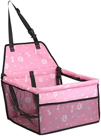 Guohanfsh Pet Dog Carrier Mesh Anti-Scratch Bag Bone Paw Car Booster Seat Cover Pink 8 Guohanfsh Pet Dog Carrier Mesh Anti-Scratch Bag Bone Paw Car Booster Seat Cover Pink - Image 6
