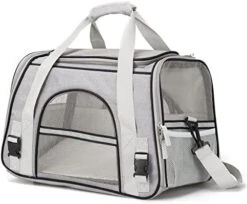 AYENCI Pet Backpack, Dog Carrier Travel Car Seat Pet Carriers Portable Backpack Breathable Cat Cage Breathable Small Dog Travel Bag (Color : Dark Grey, Size : 43x25x28cm) -Dog Supply Store 418T2XOLpjL. AC