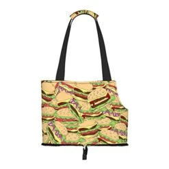 Small Dog, Cat, Puppy, Kitten Purse Carrier, Breathable Pet Travel Handbag Compatible With Hamburger Junk Food, Multifunctional Pet Carrier Bag For Shopping/Walking/Travel -Dog Supply Store 418UfLOEXmL