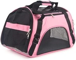LEFEDA Soft-Sided Carriers Portable Pet Bag Pink Dog Carrier Bags Blue Cat Carrier Outgoing Travel Breathable Pets Handbag Pet Backpack Carrier (Color : Black, Size : S 43X22X26cm) -Dog Supply Store 4190f1n23dL. AC 2