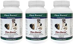 Flea Away All Natural Supplement For Fleas, Ticks, And Mosquitos Prevention For Dogs And Cats, 100 Chewable Treat Tablets, Single -Dog Supply Store 41ANhbcdiS. AC