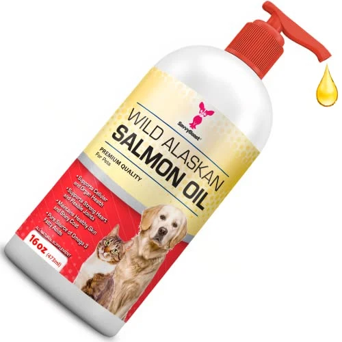 Pure Wild Alaskan Salmon Oil For Dogs, Cats, Ferrets - 16 Oz Liquid Omega 3 Fish Oil, Pump On Food - Unscented All Natural Supplement For Skin And Coat, Joints, Heart, Brain, Allergy, Weight, Immune 3 Pure Wild Alaskan Salmon Oil For Dogs, Cats, Ferrets - 16 Oz Liquid Omega 3 Fish Oil, Pump On Food - Unscented All Natural Supplement For Skin And Coat, Joints, Heart, Brain, Allergy, Weight, Immune